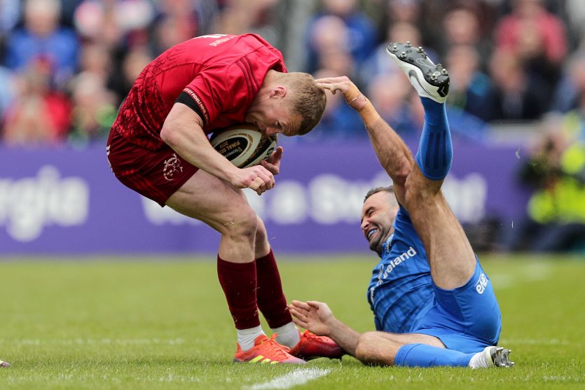 Keith Earls evades a Dave Kearney tackle. Keith Earls evades a Dave Kearney tackle.