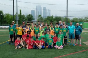 A training session with local New York youngsters was held as part of the launch of this year's New York event.