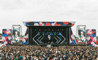 A view of the stage at Virgin Media Park.