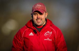 Defence Coach JP Ferreira all smiles ahead of the session in UL.