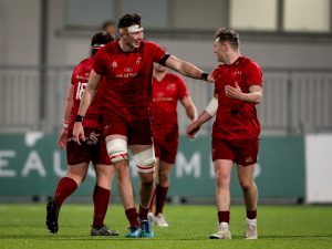 Thomas Ahern and Alan Tynan in action for Munster A.