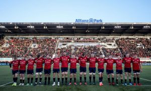 The Munster squad ahead of the defeat away to Saracens.