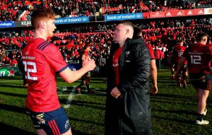 Ben Healy and Dave Kilcoyne after the win over Ospreys that saw Healy make his first Champions Cup appearance and Kilcoyne his 50th.