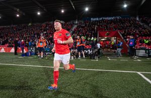 Stephen Archer leading Munster out on his 200th appearance last November.