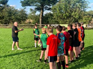 Ray Gadsden works with the U13 Boys at Mallow.