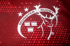 The Munster crest with two stars for the European Cup wins in 2006 and 2008.
