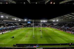 A general view of Swansea.com Stadium during the warm-up