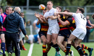 Senior player Seán French in action for Cork Constitution.