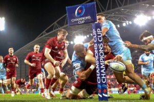 Jack O’Donoghue scores in the corner.