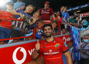 Damian de Allende with supporters at Loftus Verfeld following the weekend's URC clash.