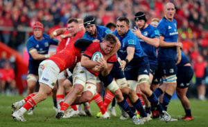 Alex Kendellen and Conor Murray with Caelan Doris and Jack Conan.