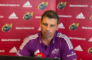 Denis Leamy speaking to the media from the HPC on Tuesday.