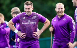 Niall Scannell with Jeremy Loughman.