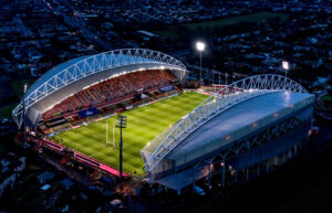 An aerial view of Thomond Park.