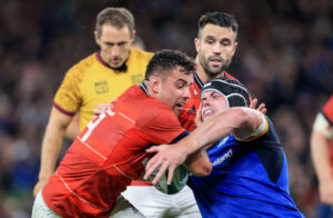 Jack O’Sullivan tackled by James Ryan.