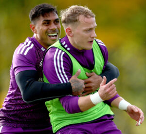 Malakai Fekitoa and Mike Haley.