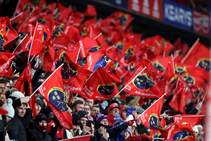 Munster supporters at Thomond Park. Munster supporters at Thomond Park.