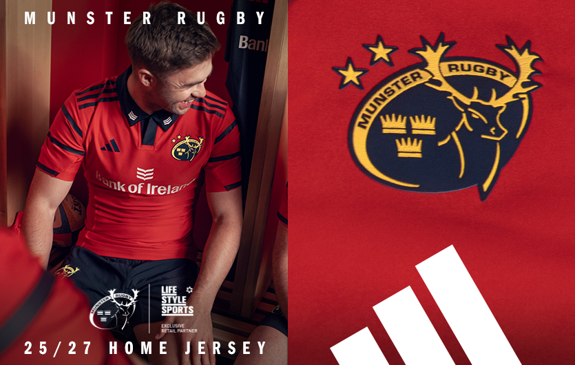 Munster Rugby’s New Home Jersey Available For Pre-Order Today