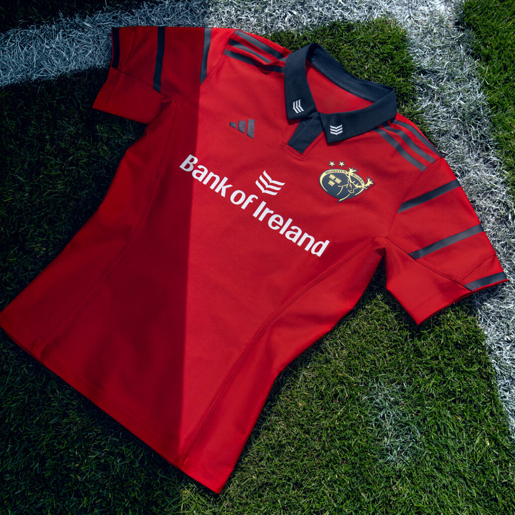 Munster’s new home jersey for 2025/26 and 2026/27 is available exclusively at Life Style Sports.