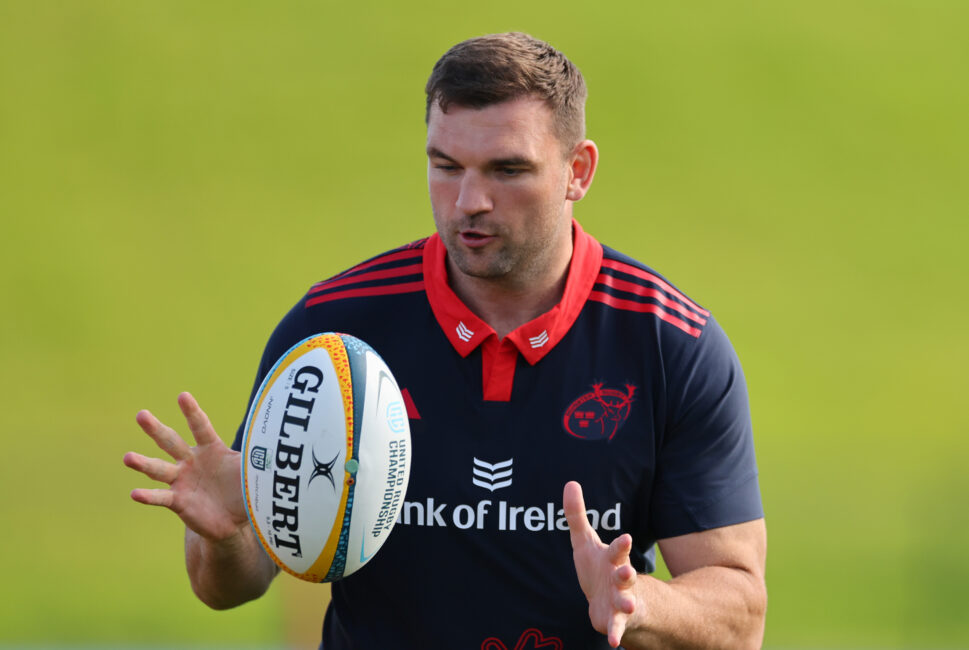Tadhg Beirne at Munster training yesterday.