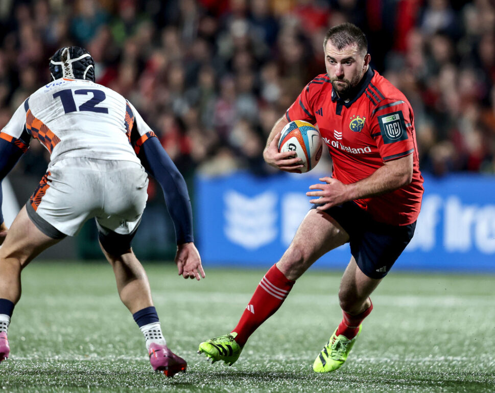 Diarmuid Barron in action against Edinburgh earlier this season.