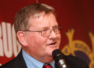 Barry McGann after being inducted into the Munster Rugby Hall of Fame in 2017.