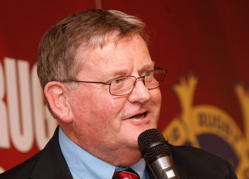 Barry McGann after being inducted into the Munster Rugby Hall of Fame in 2017.