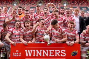 Nenagh Ormond celebrate winning the Munster Senior Challenge Cup last season.