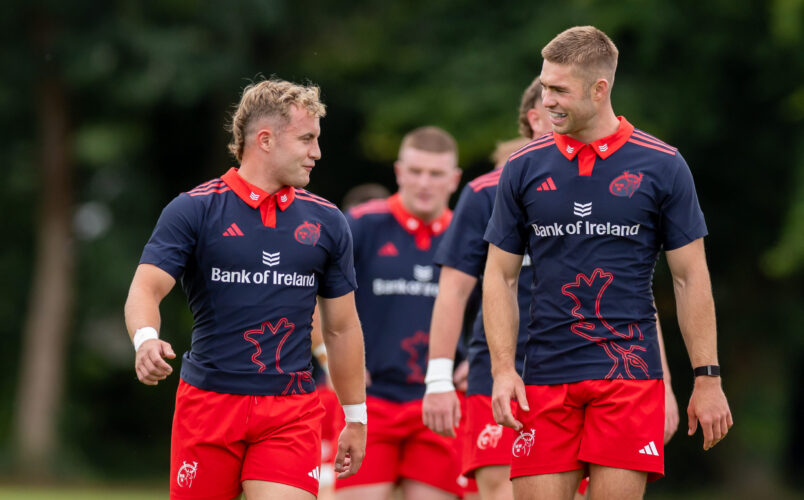 Craig Casey and Jack Crowley start together in the half-backs for Munster.