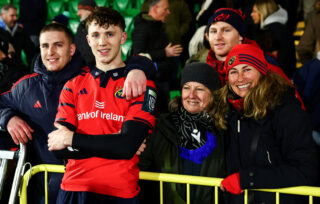 Gordon Wood and Tom Wood with family after Tom