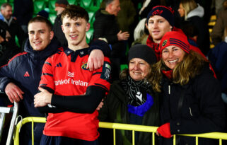 Gordon Wood and Tom Wood with family after Tom