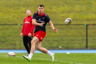 Tom Farrell at training on Monday after returning from Ireland camp.