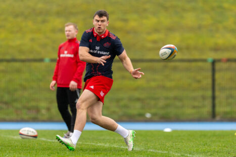 Tom Farrell at training on Monday after returning from Ireland camp.