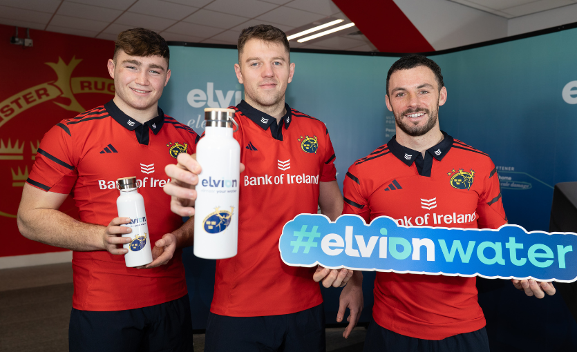 Elvion Water Announced as An Official Hydration Partner of Munster Rugby