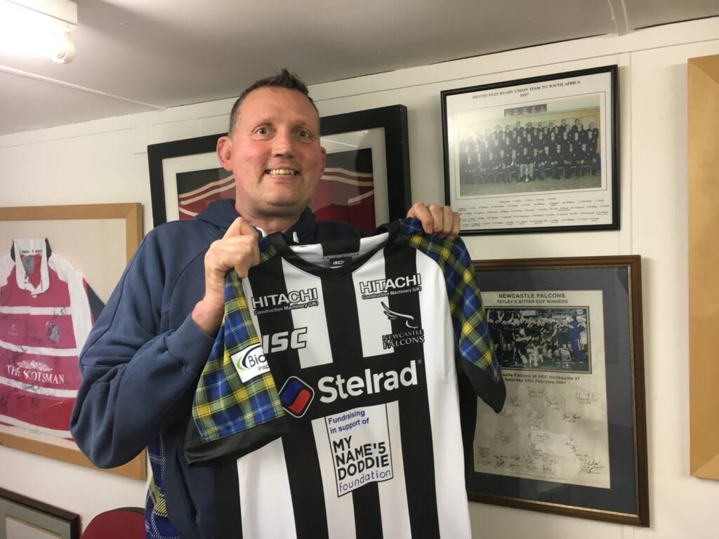 Newcastle Falcons launch ST James’ Park shirt with My Name’5 Doddie