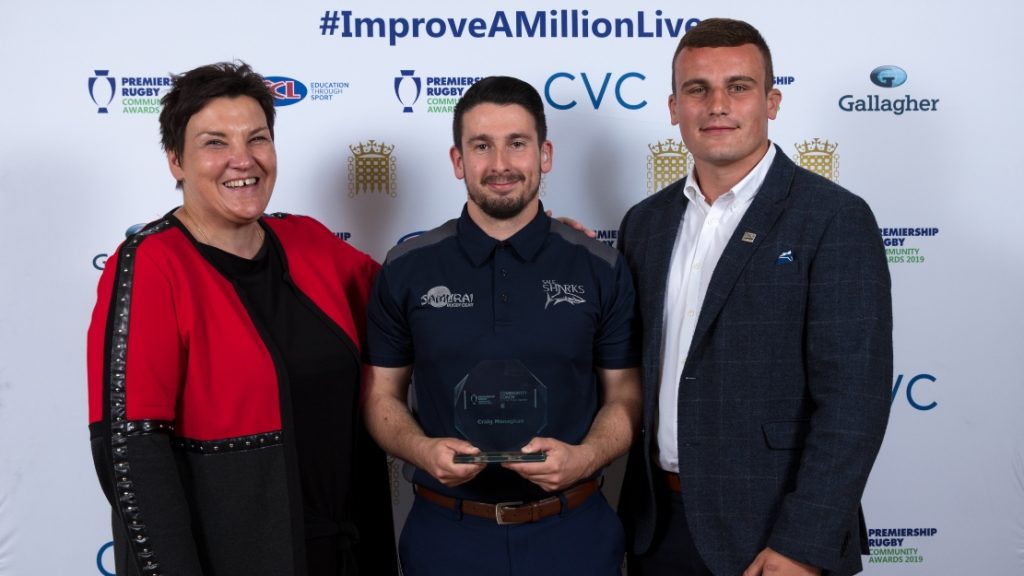 Sale Sharks’ Craig Monaghan named Community Coach of the Year Award