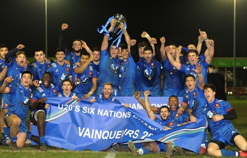 France U20 celebrate winning the Under-20 Six Nations Championship 16/3/2018 France U20 celebrate winning the Under-20 Six Nations Championship 16/3/2018