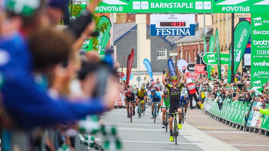 Cameron Meyer Tour of Britain stage win Barnstaple