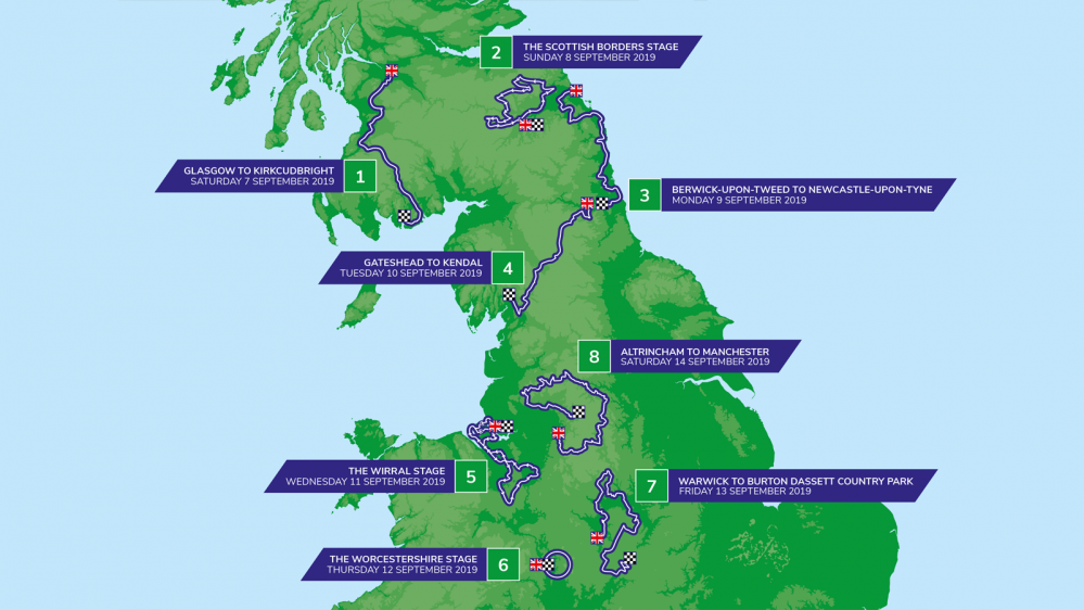 Tour of Britain 2019 route Tour of Britain 2019 route