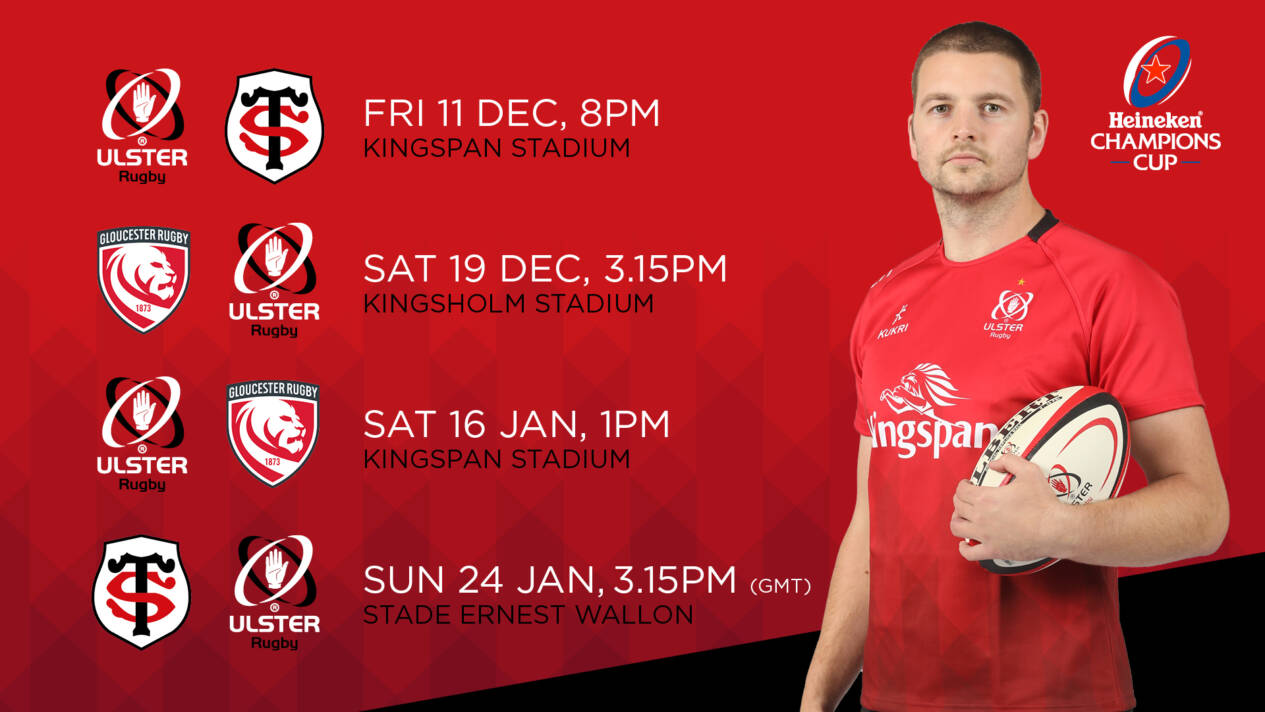 Ulster’s Heineken Champions Cup 2020-21 fixtures confirmed