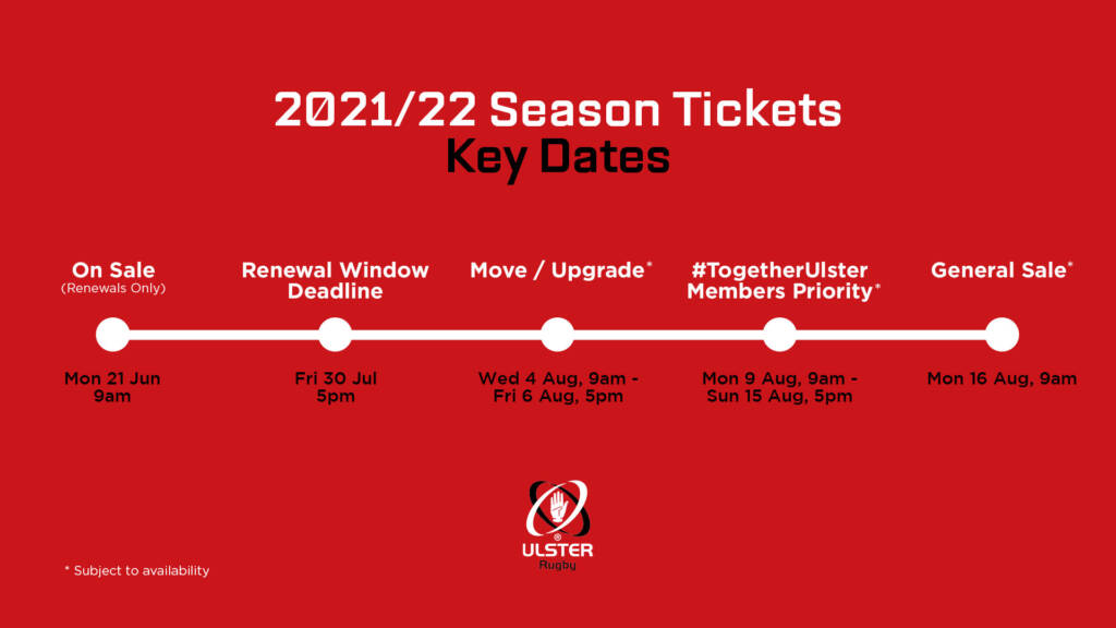 Ulster Rugby Season Tickets