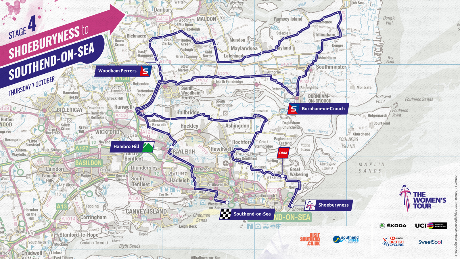 Women's Tour 2021 stage four route