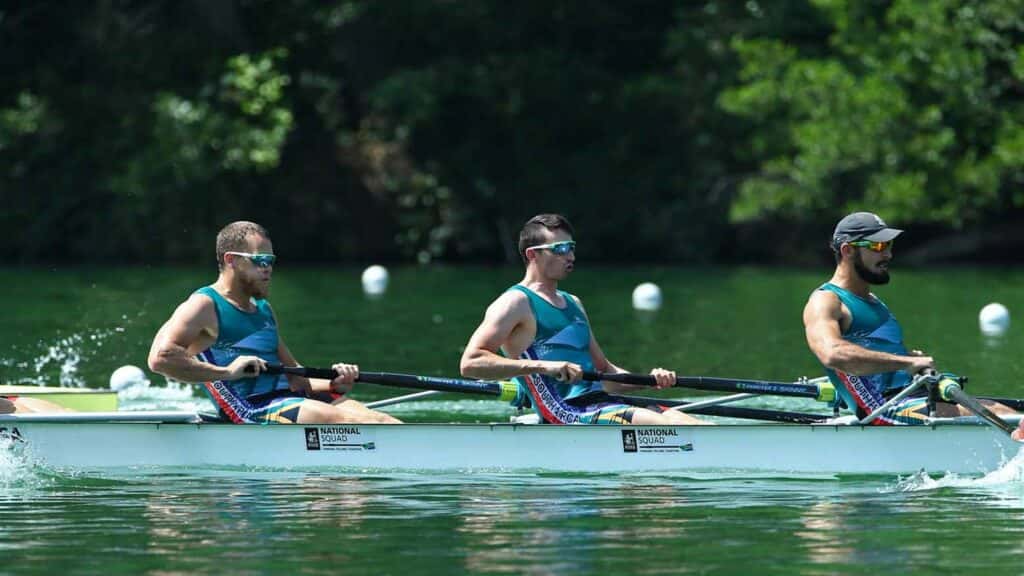 Strictly eating anything. Lightweight rowers switch boat classes