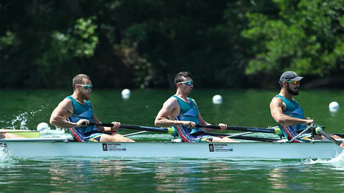 Strictly eating anything. Lightweight rowers switch boat classes