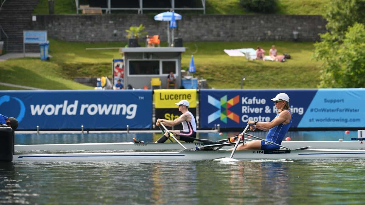 Warm day, calm waters, fast times. Lightweight finals at World Rowing ...