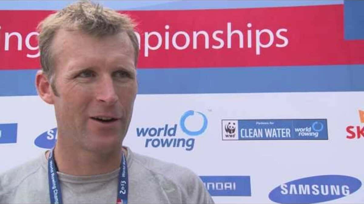Catching up with Mahe Drysdale (NZL) after quarterfinals at the 2013 World Rowing Championships