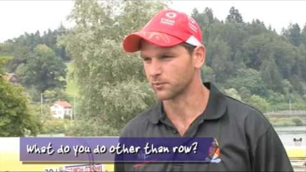 Ramon Di Clemente (RSA) What do you do other than rowing?
