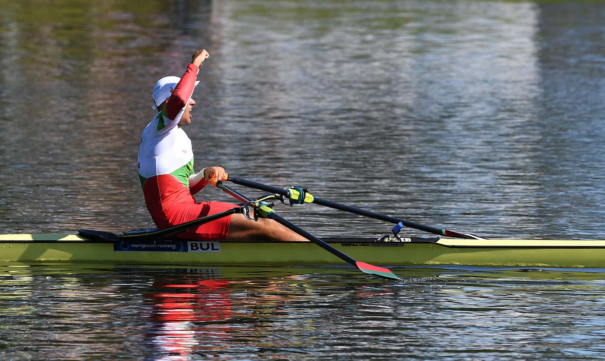 AFinal racing at the 2021 European Rowing Under 23 Championships in
