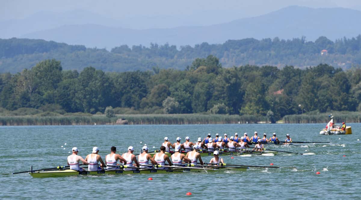 Italy World Rowing Course Under 23 Tuesday racing at the 2022 World Rowing Under 19 & Under 23 ...