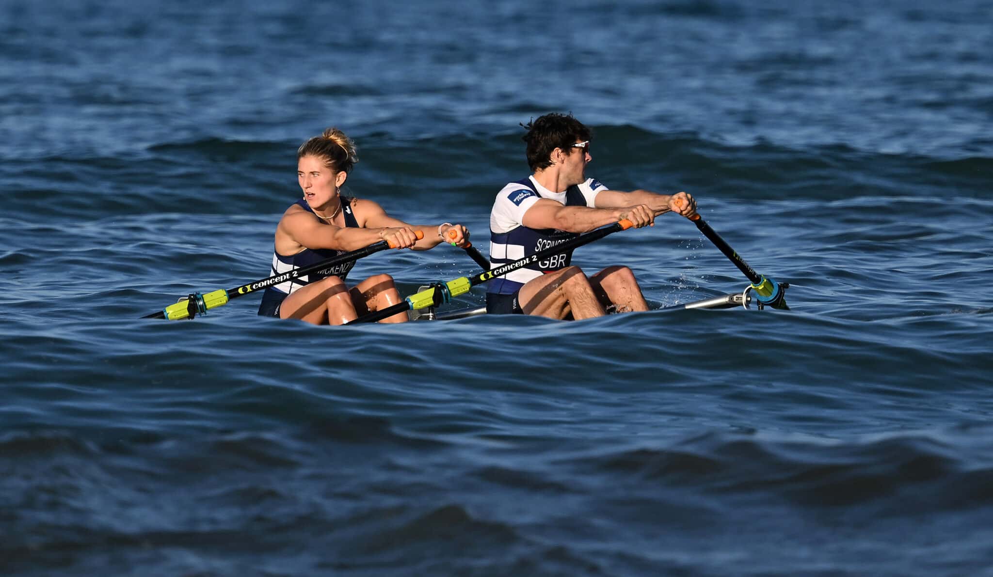 Italy World Rowing Course Day Two racing (2) at the 2023 World Rowing Beach Sprint Finals ...